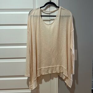 Free People We The Free Knot Back Cream Top Size M